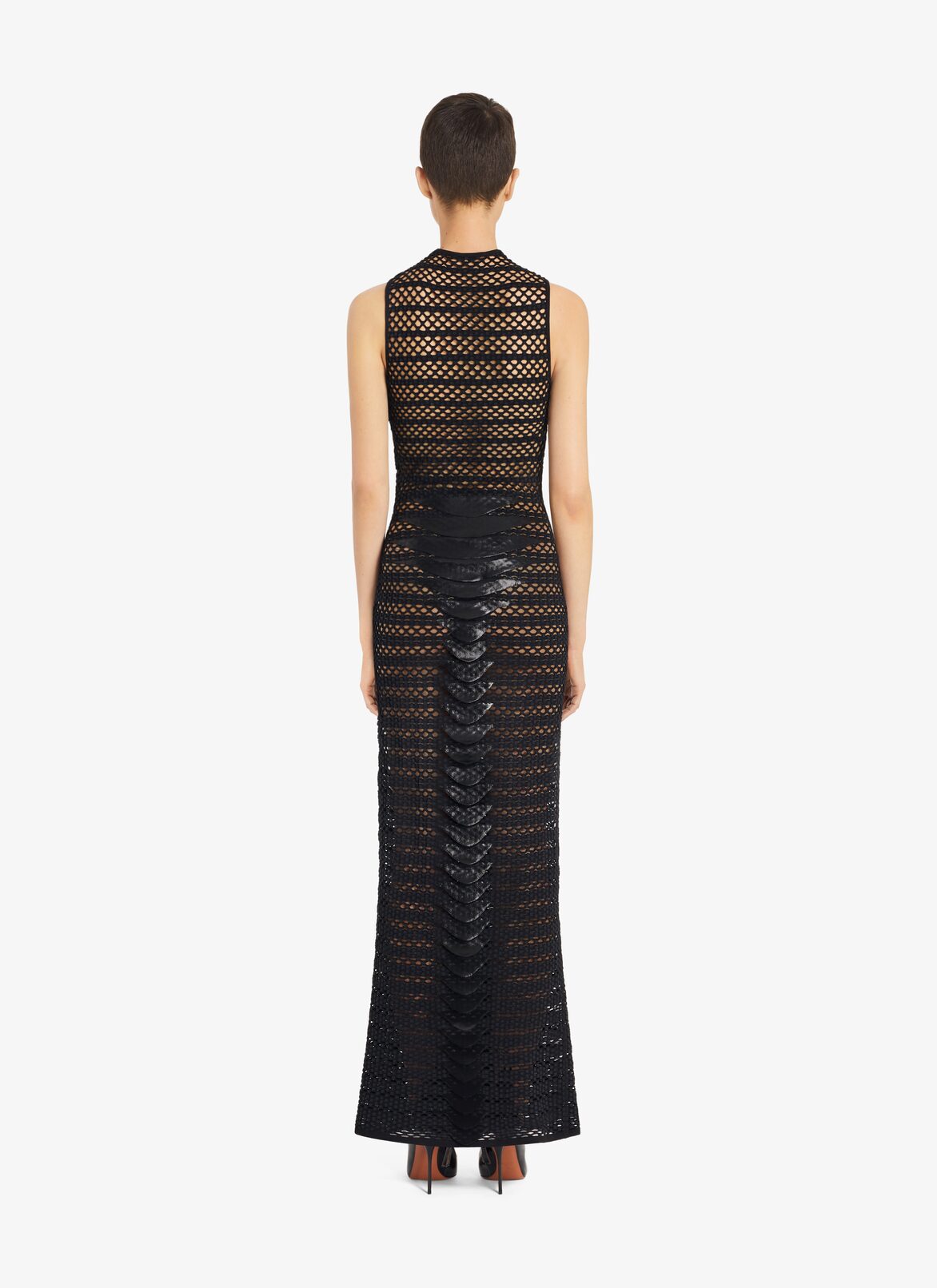 3D Lace Mesh Dress ALAÏA BLACK 3D LACE MESH DRESS